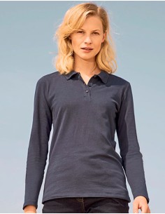 S-02083-Womens Long-Sleeve Piqué Polo Shirt Perfect 2